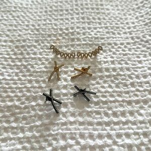 Baublebar ear crawler and Madewell X earrings - selling as a set